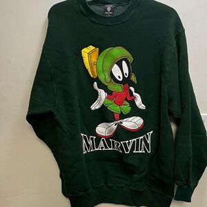 Disney Marvin the Martian Green Crewneck Sweater